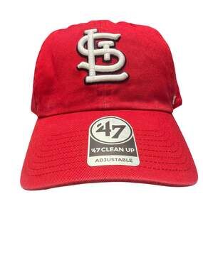 St. Louis Cardinals 47 Brand Clean Up Adjustable Classic Red Field Hat Cap MLB